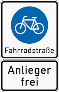 Fahrradstraße und "Anlieger frei": Wer darf fahren?