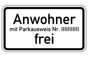 Parken nur für Anwohner: Ein Bewohnerparkplatz darf nicht von anderen genutzt werden.