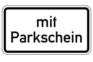 Parken nur mit Parkschein: Dieses Schild zeigt an, wann der Schein Pflicht ist.