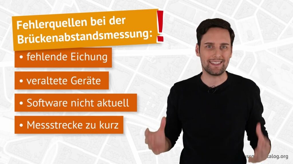 Die Brückenabstandsmessung ist ein Verfahren, um festzuhalten, ob die erforderlichen Sicherheitsabstände im Straßenverkehr eingehalten werden.