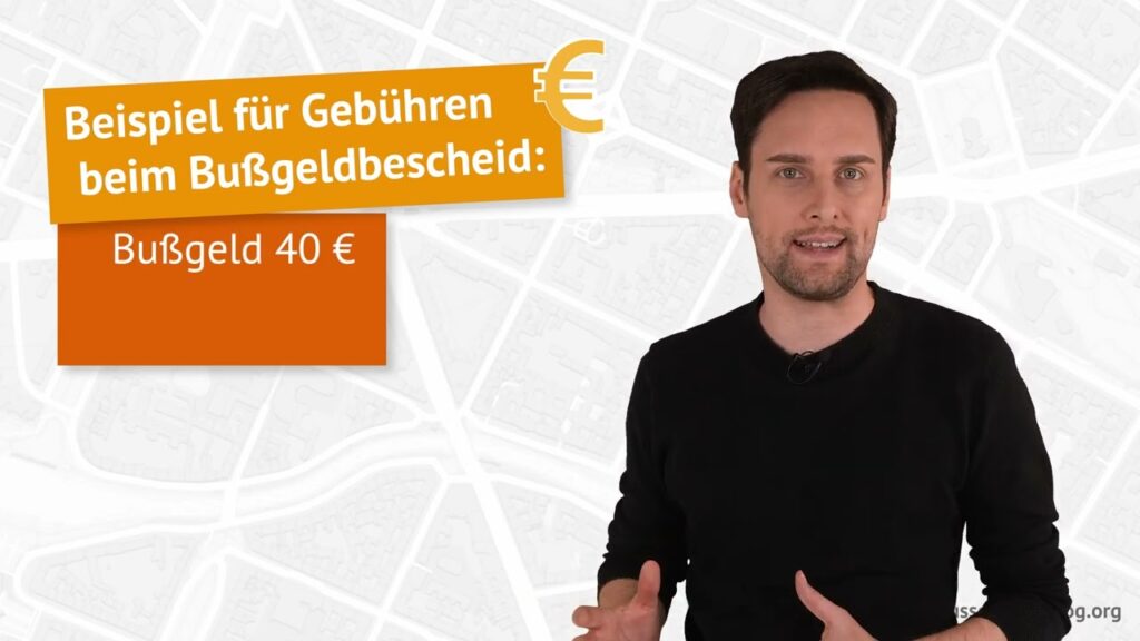 Dieses Video erklärt, welche Gebühren beim Bußgeldbescheid anfallen.