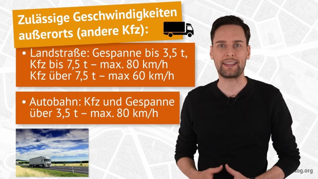 Welche Geschwindigkeitsbegrenzungen außerorts in Deutschland gelten, erklärt dieses Video.