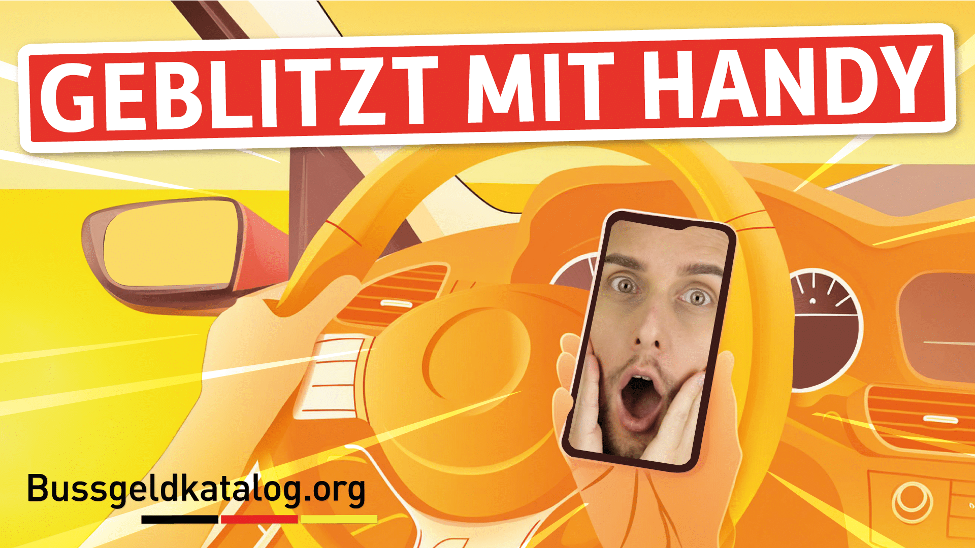 Fabelhafte Geblitzt Mit Handy In Der Hand