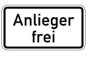VZ 102.30: Anlieger frei