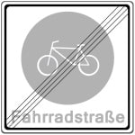 VZ 244.2: Ende einer Fahrradstraße